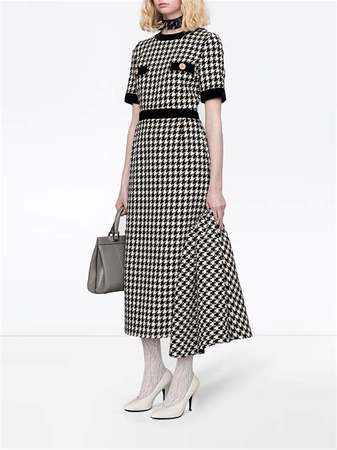 gucci houndstooth dress